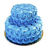 Chocolate Blue Rose Cake Two Tier